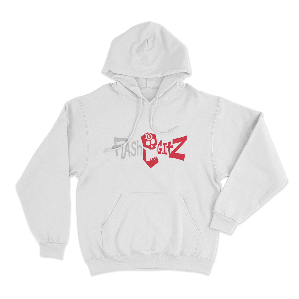 Flashgitz Logo Unisex Hoodie White Flashgitz Logo Unisex Hoodie White