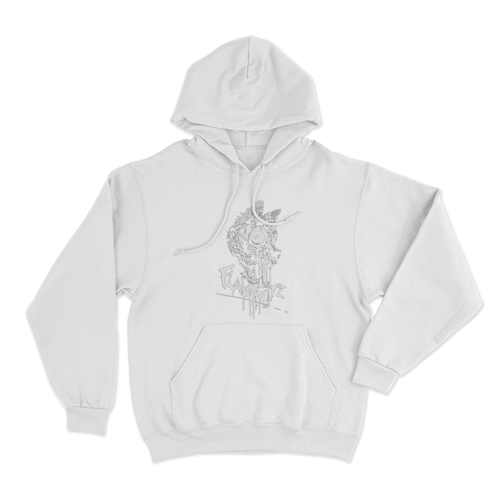 Flashgitz Lupus Mortem Unisex Hoodie White Flashgitz Lupus Mortem Unisex Hoodie White