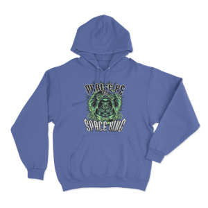 Praise Be To Space King Unisex Hoodie Blue
