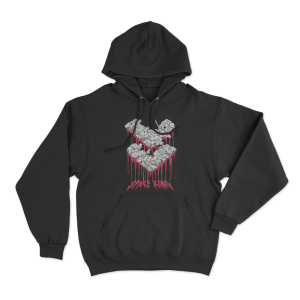 Space King Skull Pile Unisex Hoodie Black